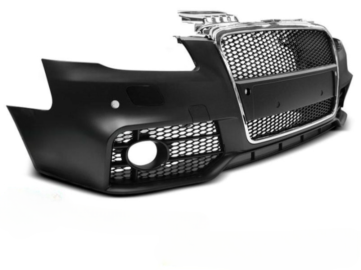 💫ART.10323 PARAURTI ANTERIORE 'SPORT' CHROMO NERO PER AUDI A4 04-08💫