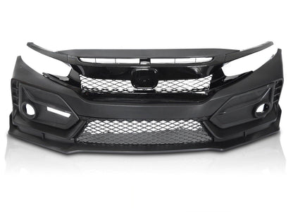 💫ART.10412 PARAURTI ANTERIORE PER HONDA CIVIC X HATCHBACK 16-21💫