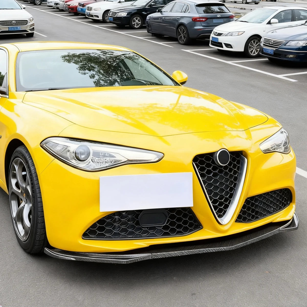 💫ART.8432 Splitter Stile Sportivo In Carbonio per Alfa Romeo Giulia 952 2015-2019💫