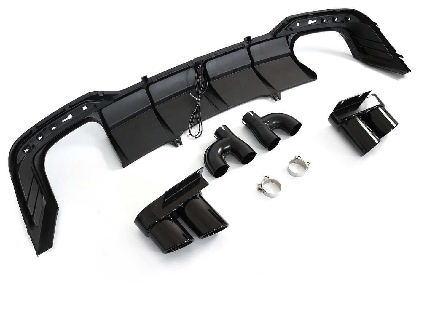 SPLITTER SUITABLE FOR VW GOLF 8 GTI GTD RLINE LOOK GLOSSY BLACK SPORTY DESIGN 