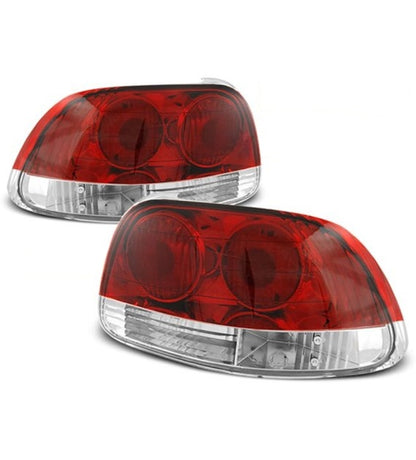 👉FARI POSTERIORI ADATTO PER HONDA CRX DEL SOL 03.92-97 ROSSO BIANCO👈