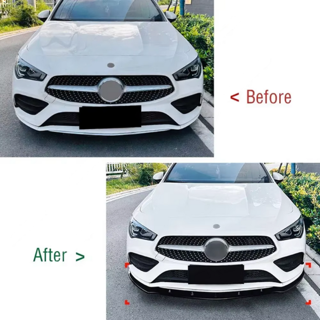 💫ART.8604 Splitter Anteriore (Nero Lucido) per Mercedes Benz CLA 2019-2023💫
