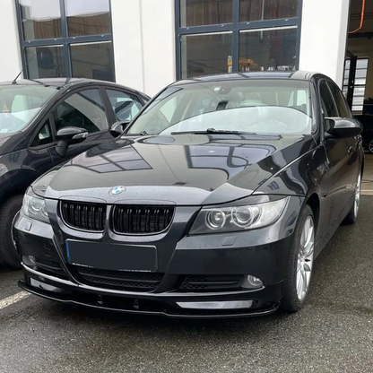 💫ART.8610 Splitter Anteriore Nero Lucido Per BMW Serie 3 E90 E91 2005-2008 Pre-Facelift💫