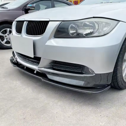 💫ART.8611 Splitter Anteriore Look Carbonio Per BMW Serie 3 E90 E91 2005-2008 Pre-Facelift💫