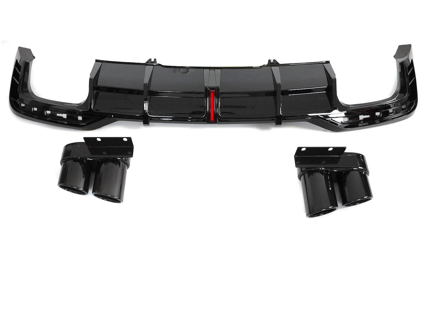SPLITTER SUITABLE FOR VW GOLF 8 GTI GTD RLINE LOOK GLOSSY BLACK SPORTY DESIGN 