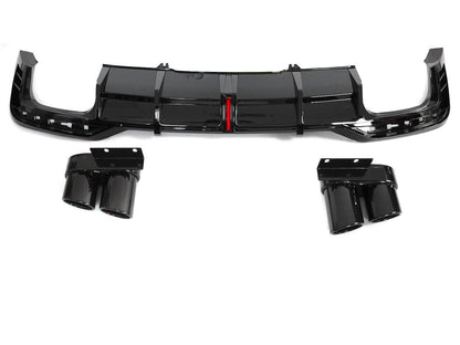 SPLITTER SUITABLE FOR VW GOLF 8 GTI GTD RLINE LOOK GLOSSY BLACK SPORTY DESIGN 