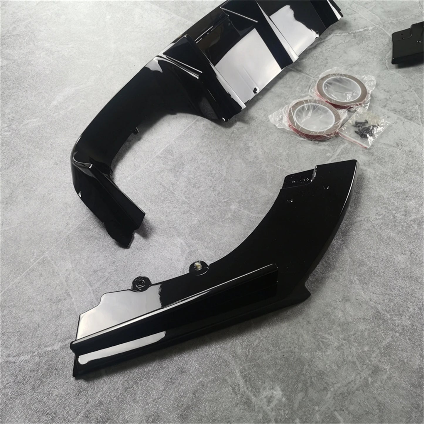 💫ART.8546 Diffusore Posteriore Stile MT Nero Lucido per BMW F87 M2 2016-2021💫