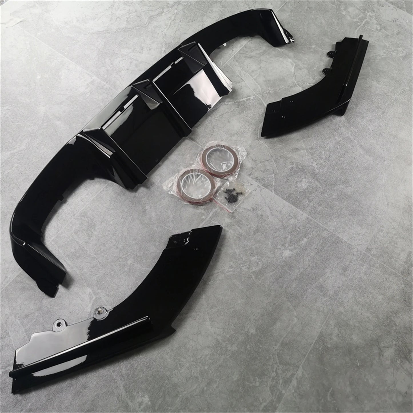 💫ART.8546 Diffusore Posteriore Stile MT Nero Lucido per BMW F87 M2 2016-2021💫