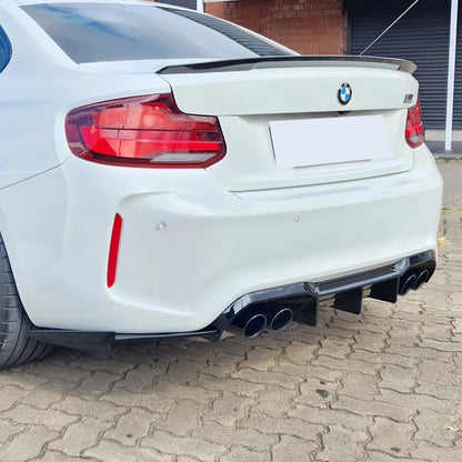 💫ART.8546 Diffusore Posteriore Stile MT Nero Lucido per BMW F87 M2 2016-2021💫