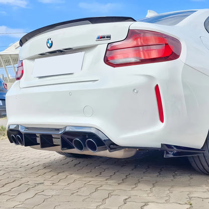 💫ART.8546 Diffusore Posteriore Stile MT Nero Lucido per BMW F87 M2 2016-2021💫