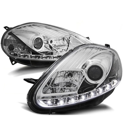 👉Fari anteriori adatto per FIAT Grande Punto 09.05-08 DAYLIGHT Cromati 👈