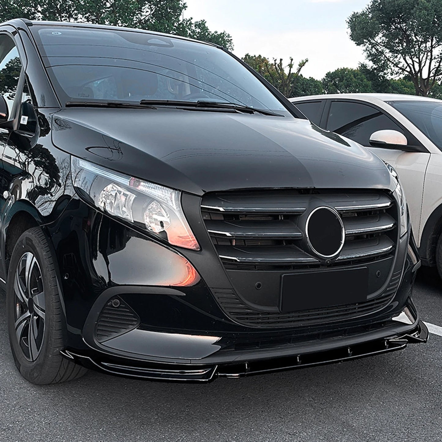 💫ART.8591 Splitter Anteriore Stile Maxton Nero Lucido per Mercedes Classe V W447 2024+💫