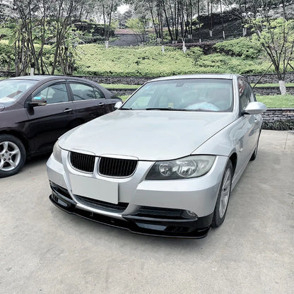 💫ART.8610 Splitter Anteriore Nero Lucido Per BMW Serie 3 E90 E91 2005-2008 Pre-Facelift💫