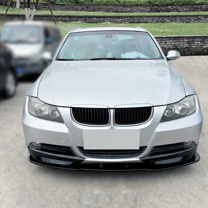 💫ART.8610 Splitter Anteriore Nero Lucido Per BMW Serie 3 E90 E91 2005-2008 Pre-Facelift💫