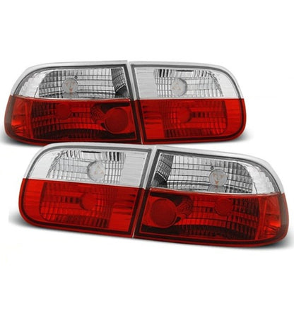 👉Fari Posteriori adatto per HONDA CIVICO 9.91-08.95 3D ROSSO BIANCO👈