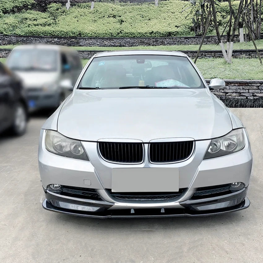💫ART.8611 Splitter Anteriore Look Carbonio Per BMW Serie 3 E90 E91 2005-2008 Pre-Facelift💫