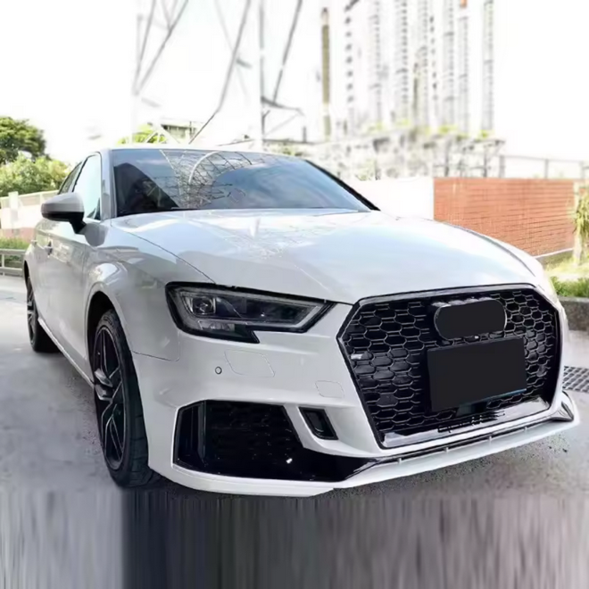 💫ART.8235 Paraurti Anteriore stile RS3 per Audi A3 8V S3 Berlina con foro ACC 17-19 💫