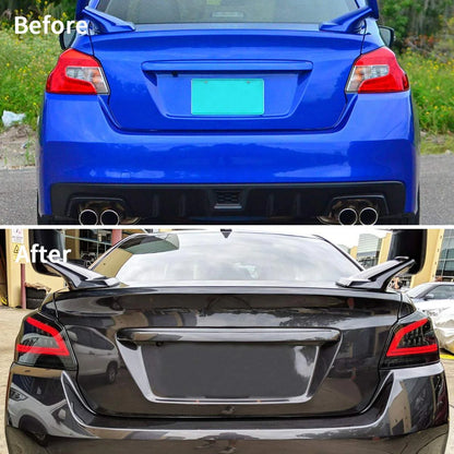 Fanali posteriori Full LED Subaru Wrx 2015-2019 ABS, PMMA, materiale VETRO