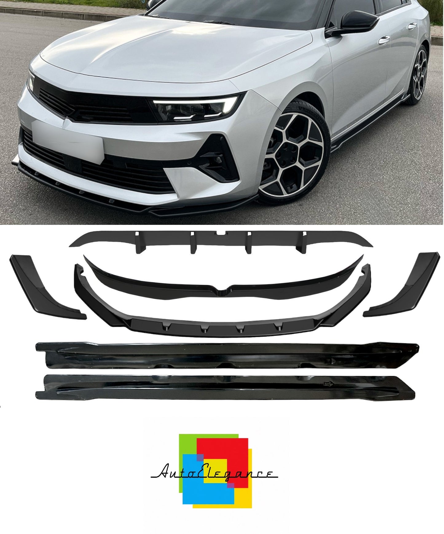 💕Bodykit   adatto per   Opel Astra  L  nero  lucido💕