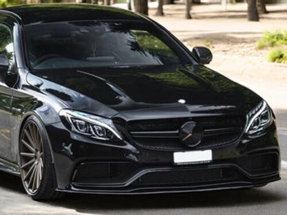 💥griglia radiatore nera look C63 adatto per Mercedes Benz Classe C W205 14-18💥