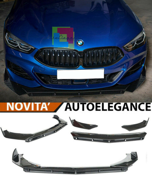0242 MERCEDES CLASSE S W222 SPLITTER PARAURTI ANTERIORE NERO LUCIDO LOOK RS AUTOELEGANCERICAMBI