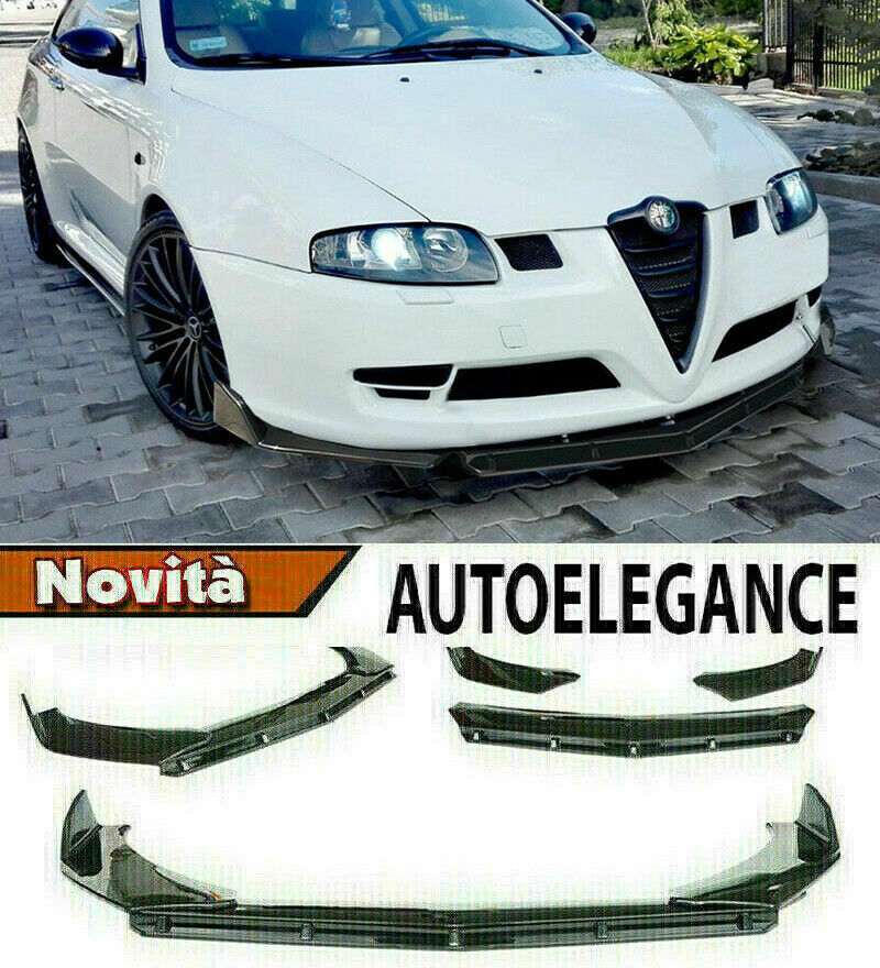 0204 ALFA ROMEO GT SPLITTER PARAURTI ANTERIORE NERO LUCIDO LOOK RS AUTOELEGANCERICAMBI