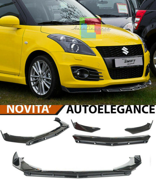 0273 SUZUKI SWIFT IV SPLITTER PARAURTI ANTERIORE NERO LUCIDO LOOK RS AUTOELEGANCERICAMBI