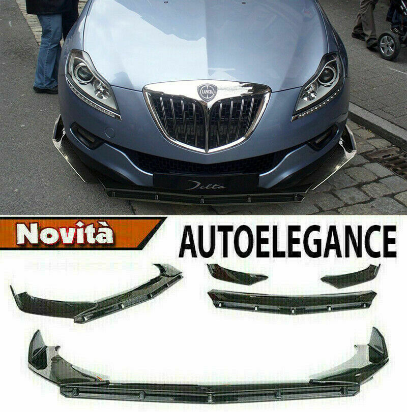 0219 LANCIA DELTA SPLITTER PARAURTI ANTERIORE NERO LUCIDO LOOK RS AUTOELEGANCERICAMBI
