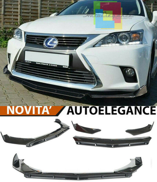 0184 LEXUS CT SPLITTER PARAURTI ANTERIORE NERO LUCIDO LOOK RS AUTOELEGANCERICAMBI
