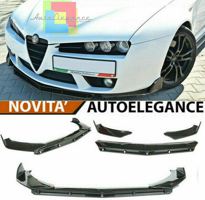 0206 ALFA ROMEO BRERA SPLITTER PARAURTI ANTERIORE NERO LUCIDO LOOK RS AUTOELEGANCERICAMBI