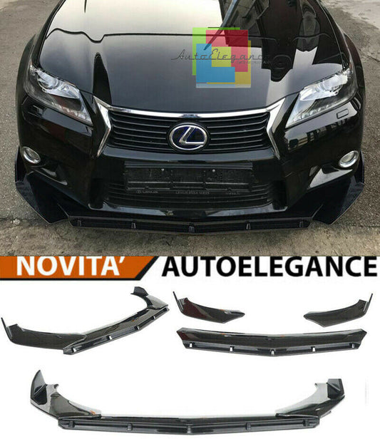 0274 LEXUS GS IV MK4 SPLITTER PARAURTI ANTERIORE NERO LUCIDO LOOK RS AUTOELEGANCERICAMBI
