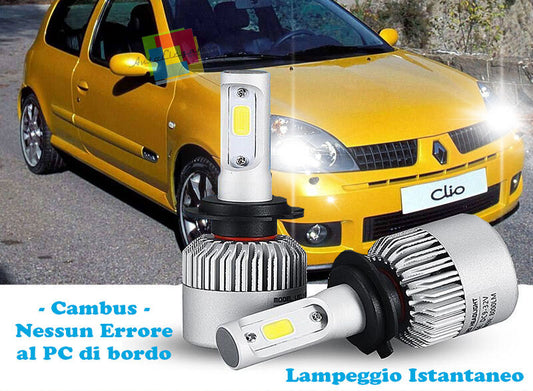 LED LOW BEAM LAMPS RENAULT CLIO 1998-2003 INSTANT FLASH