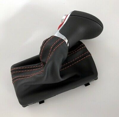 AUDI A4 B8 8K POMELLO DEL CAMBIO AUTOMATICO CUOIO LOOK S LINE CUCITURE ROSSE AUTOELEGANCERICAMBI