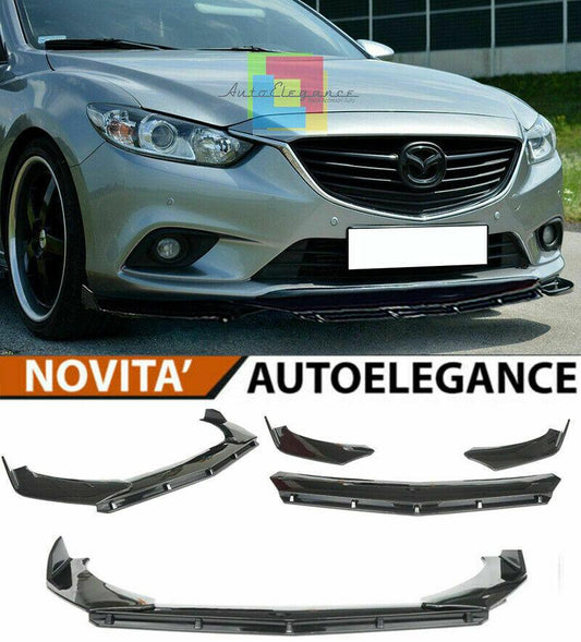 0121 MAZDA 6 GJ III SPLITTER PARAURTI ANTERIORE NERO LUCIDO LOOK RS AUTOELEGANCERICAMBI