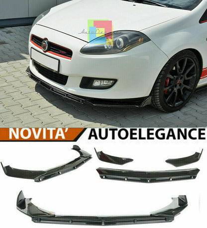 0094 FIAT BRAVO II SPLITTER PARAURTI ANTERIORE NERO LUCIDO LOOK RS AUTOELEGANCERICAMBI