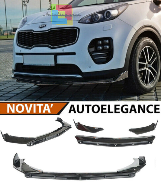 KIA SPORTAGE QL 2015+ SPLITTER PARAURTI ANTERIORE NERO LUC