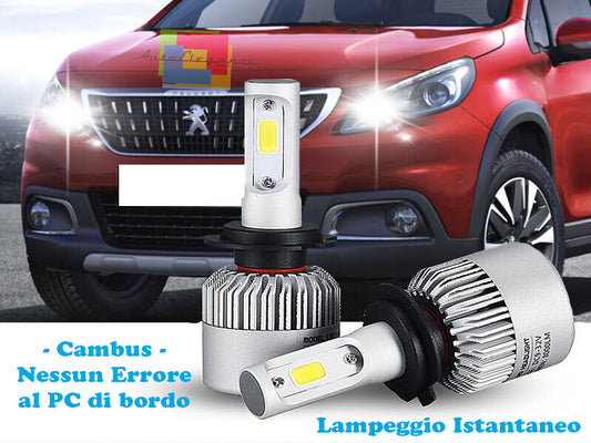 LAMPADE ABBAGLIANTI ANABBAGLIANTI LED PEUGEOT 2008 2013+ ISTANTANEO CREE