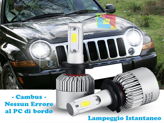 LAMPADE ABBAGLIANTI ANABBAGLIANTI LED JEEP CHEROKEE KJ 01-08 ISTANTANEO CREE