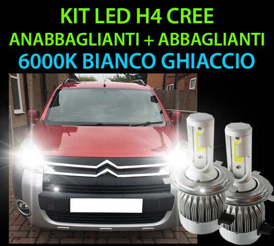 LED KIT HIGH BEAM &amp; LOW BEAM LAMPS FOR CITROEN BERLINGO 2008 ONWARDS -.