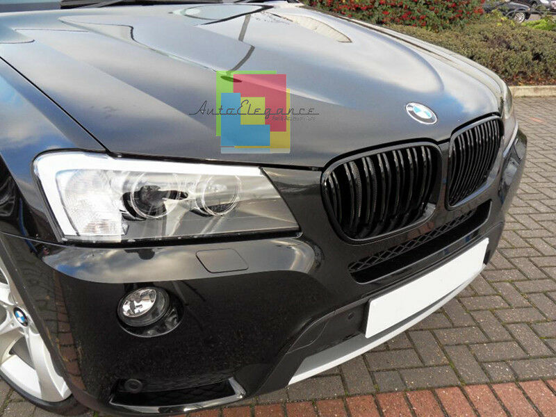 GRIGLIA ANTERIORE LOOK M PER BMW X3 F25 2010-2014 CALANDRA NERA DOPPIA FASCIA