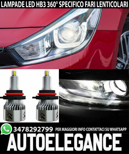 KIA RIO IV HB3 9005 LED 360° DEGREE LAMPS SUITABLE FOR LENTICULARS 6000K