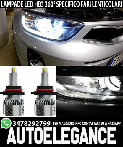 KIA STONIC HB3 9005 LED 360° DEGREE LAMPS SUITABLE FOR LENTICULARS 6000K