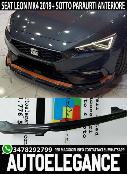SEAT LEON KL 2019+ SPOILER LOOK FR SPOILER UNDER FRONT BUMPER ABS