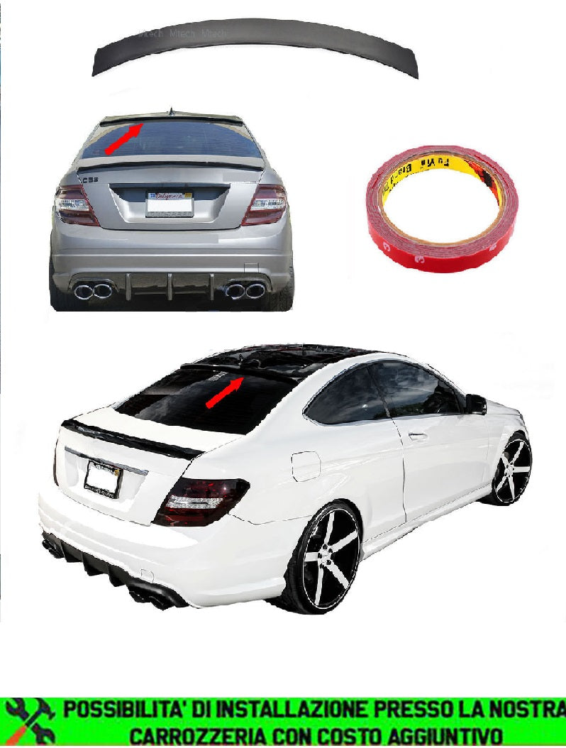 SPOILER TETTO POSTERIORE PER MERCEDES W204 COUPE ABS