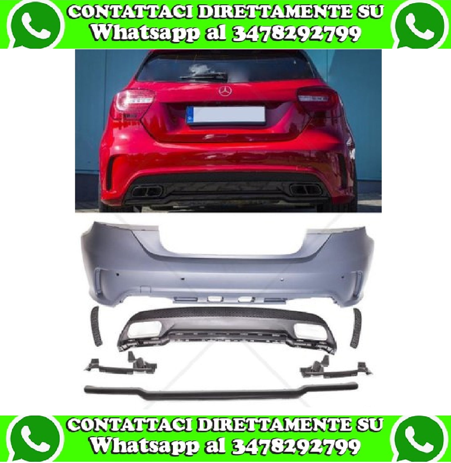 PARAURTI POSTERIORE AMG MERCEDES CLASSE A W176