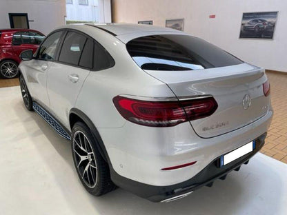 PEDANE LATERALI SOTTOPORTA PER MERCEDES GLC X253 C253 2019+ COUPE SUV NERO 0225