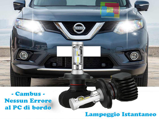 LAMPADE ABBAGLIANTI LAMPEGGIO ISTANTANEO A LED NISSAN X-TRAIL 2013+ CREE