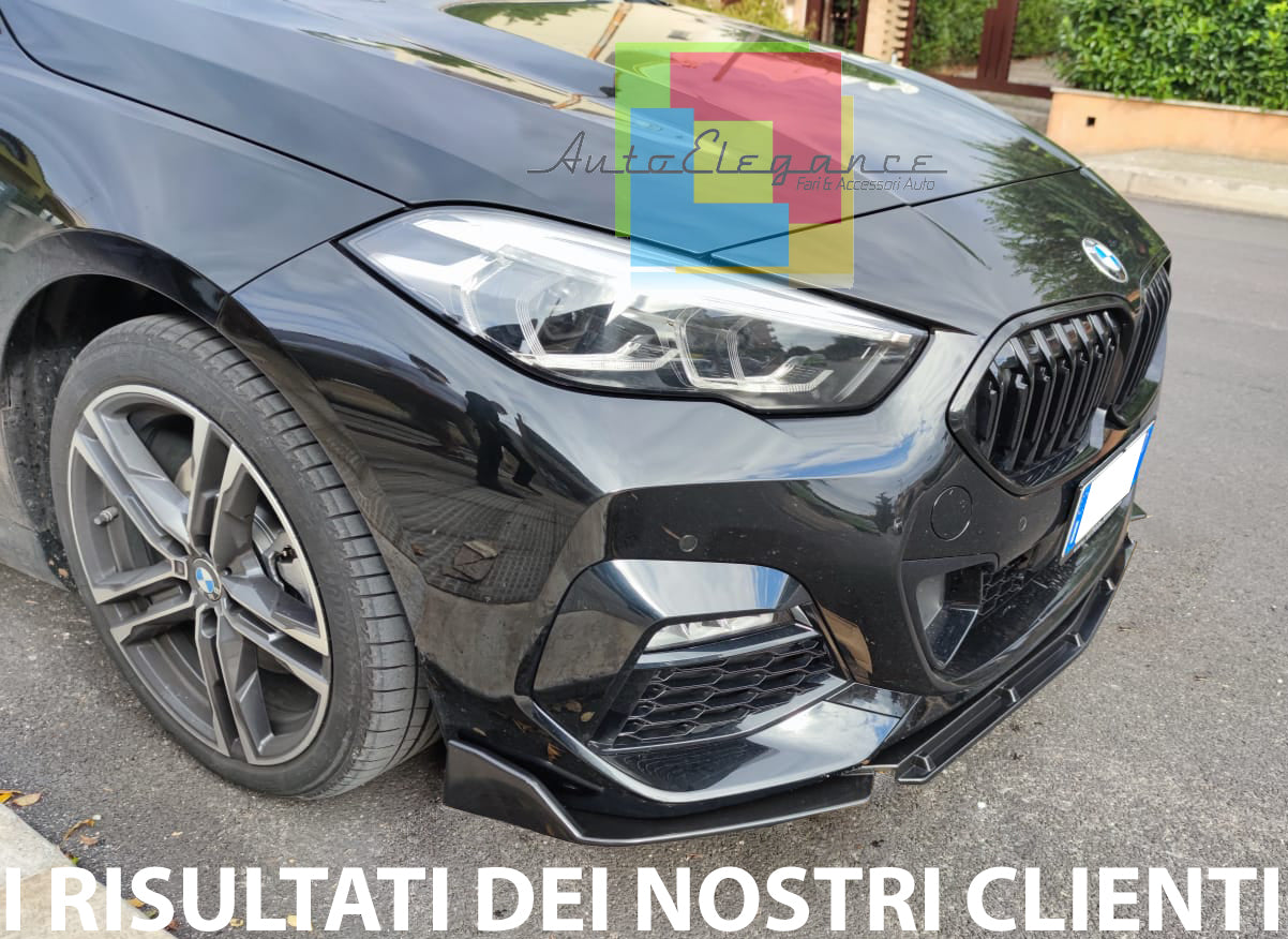 BMW SERIE 2 F44 SPLITTER PARAURTI ANTERIORE NERO LUCIDO LOOK RS AUTOELEGANCERICAMBI