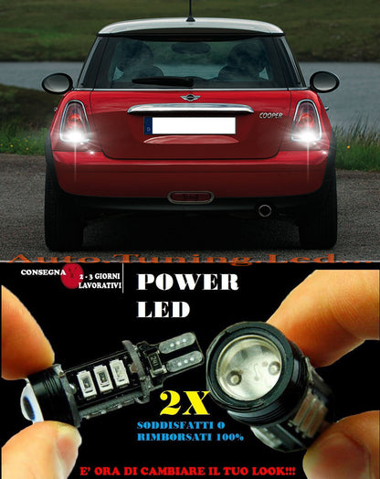MINI R50 R53 ONE COOPER 6000K LAMPADE RETROMARCIA A LED T15 W16W CANBUS NO ERROR