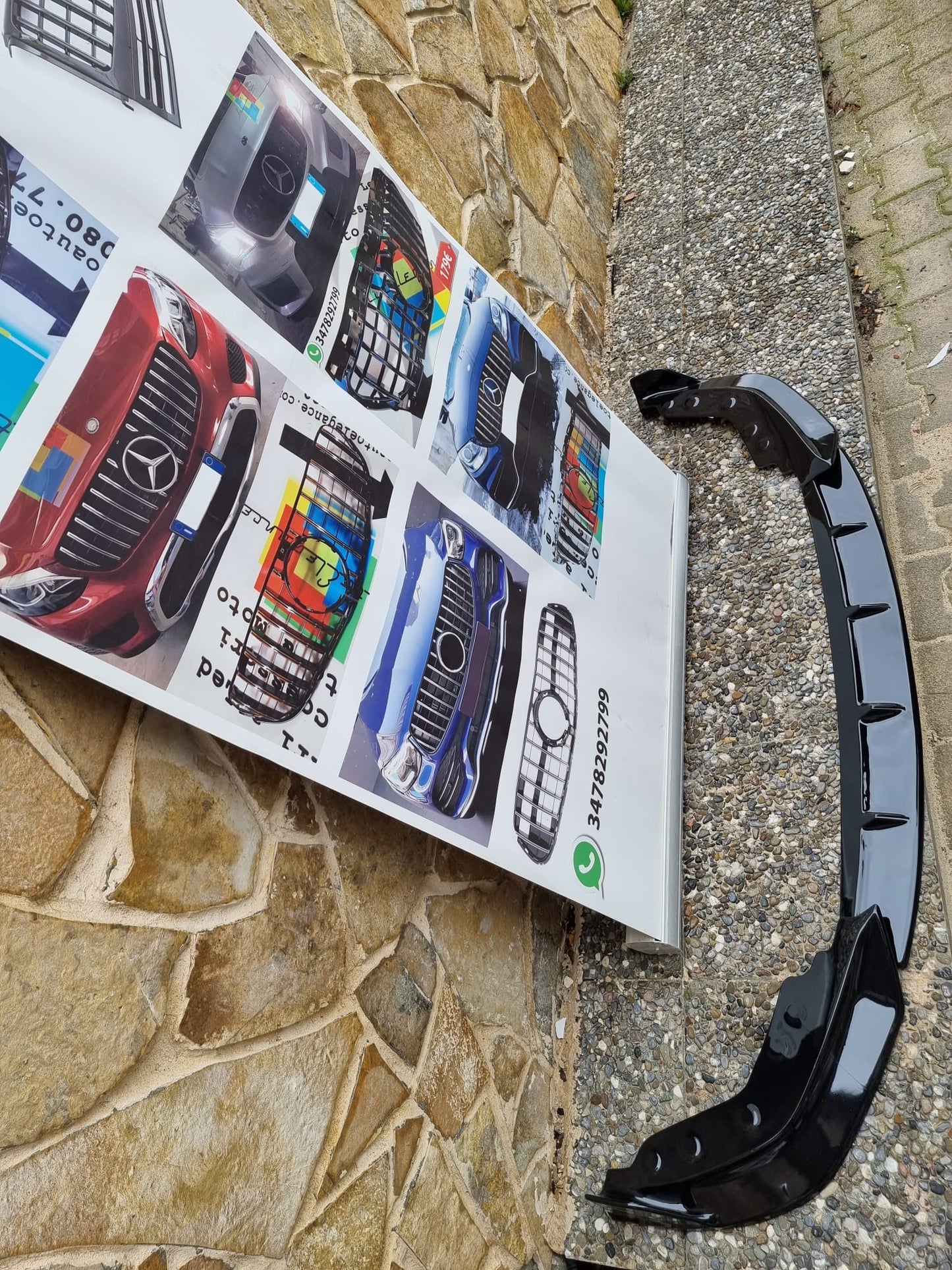 BMW SERIE 3 G20 G21 SPLITTER SOTTO PARAURTI ANTERIORE ABS M3 LOOK NERO LUCIDO AUTOELEGANCERICAMBI